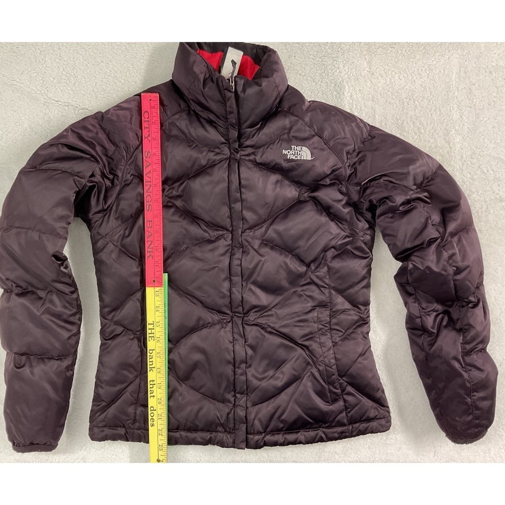 North Face Womens Aconcagua Down Jacket M Black TNF Zip Coat Outdoor Camp Hike
